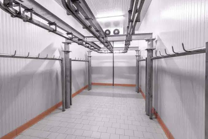 Et depolama soğuk oda iç görünüm