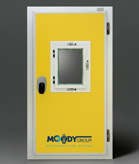 Atmosfer Kontrollü Kapı — Gaz Geçirmez PUR/PIR Dolgulu Kanat atmosfer kontrollü menteşeli soğuk oda kapısı poliüretan dolgulu PUR PIR gaz geçirmez panel