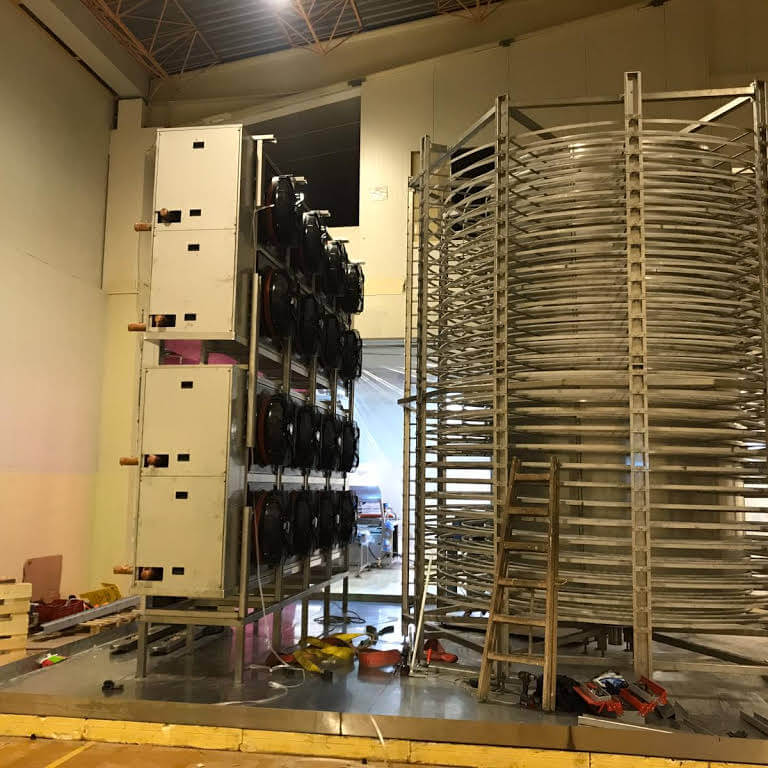 Hamur ürünü hızlı soğutma sistemi — endüstriyel fırın soğutma Moody Group