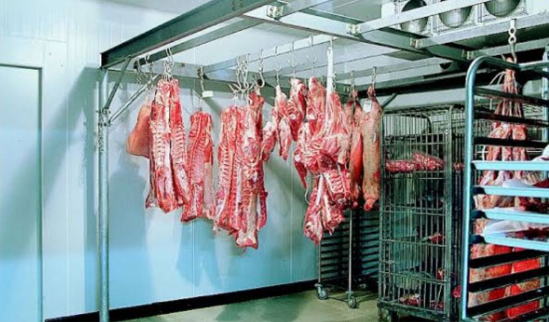 Kırmızı et ürünleri soğuk hava deposu karkas bekletme odası