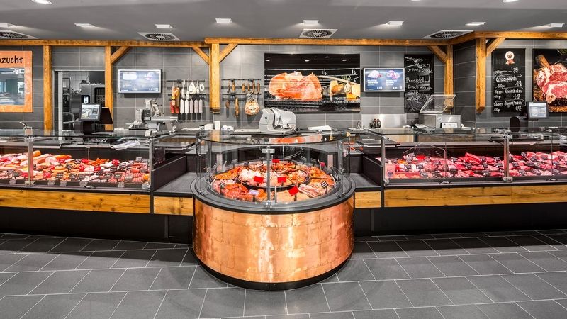 Şarküteri et soğutma dolabı iç görünüm