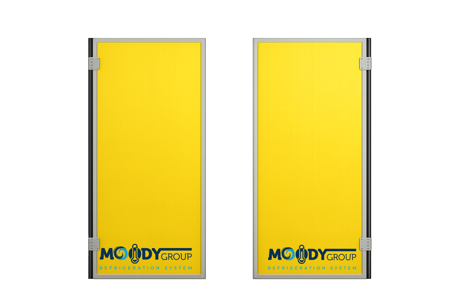 Flip-Flap Soğuk Oda Kapısı — Poliüretan Dolgulu Kapı Kanadı Tek Kanat Camlı Flip Flap Soğuk Oda Kapısı poliüretan dolgulu kanat PUR yalıtım paneli