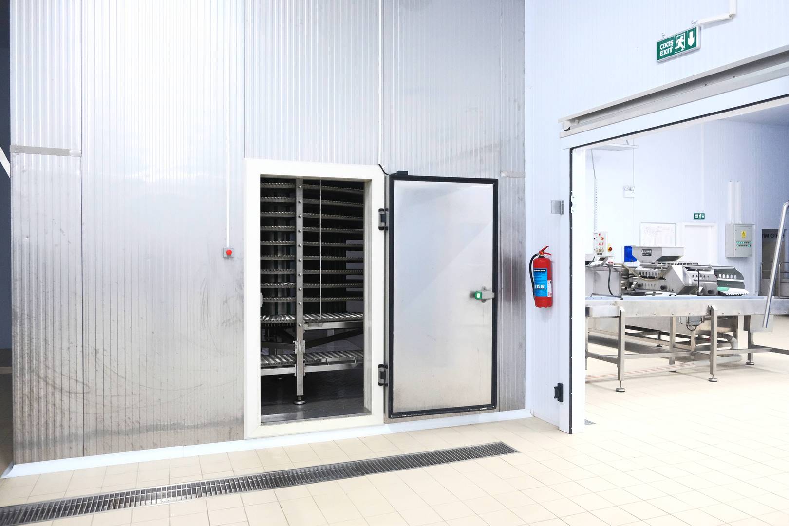 Balık blast freezer dondurma tüneli — IQF deniz ürünleri dondurma