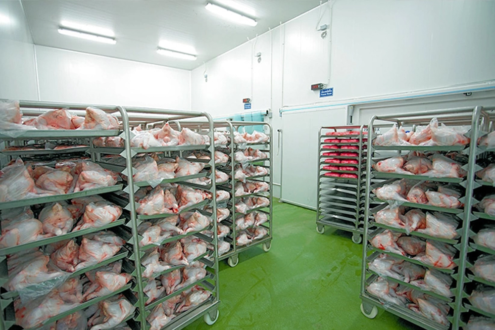 Air chiller kanatlı et soğutma — hava soğutma sistemi detayı