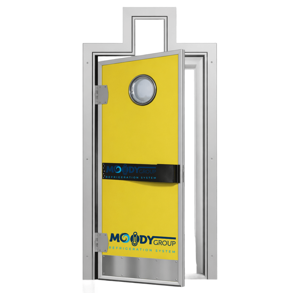 tek kanat monoray geçişli flip flap kapı CE belgeli soğuk oda moody group