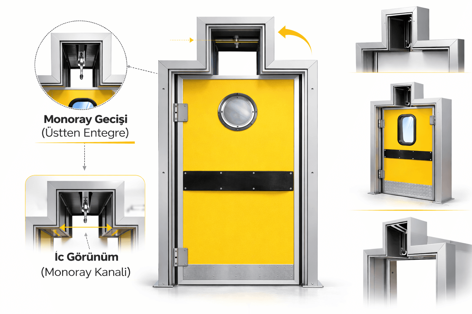 tek kanat flip flap soğuk oda kapısı çift yönlü itme çekme kapı CE belgeli Moody Group