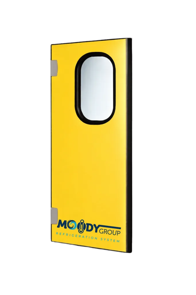 Tek Kanat Camlı Flip Flap Soğuk Oda Kapısı poliüretan dolgulu kanat PUR yalıtım paneli