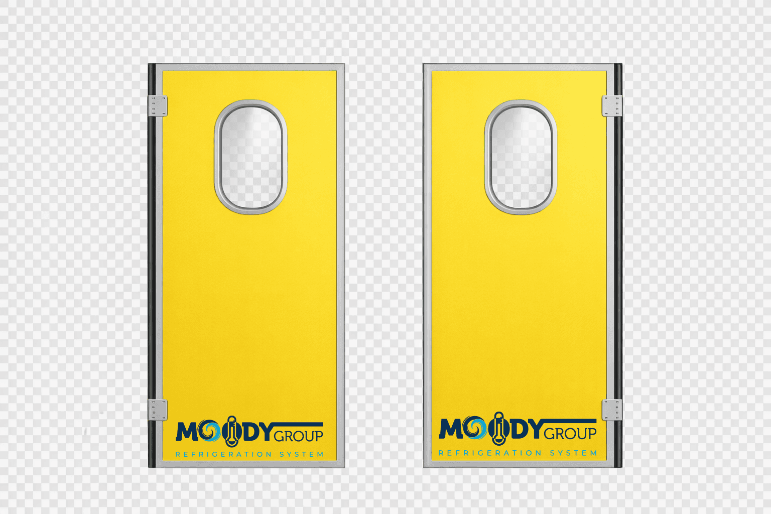 Tek Kanat Camlı Flip Flap Soğuk Oda Kapısı poliüretan dolgulu kanat PUR yalıtım paneli