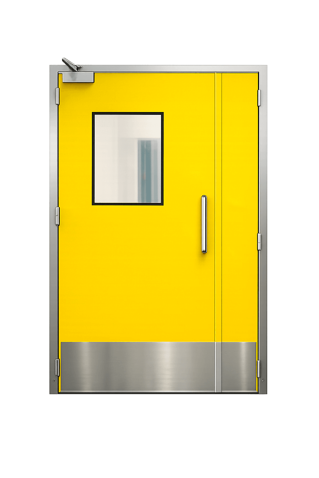 tek kanat camlı ofis kapısı, endüstriyel üretim alanları için dayanıklı geçiş kapısı