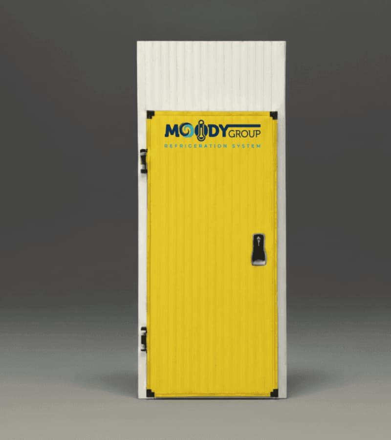 panele monte menteşeli soğuk oda kapısı entegre sistem CE belgeli moody group