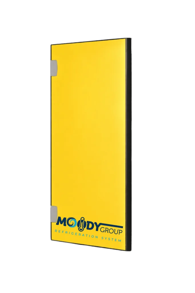 Monoraylı Menteşeli Kapı — PUR/PIR Dolgulu Kanat monoraylı menteşeli kapı poliüretan dolgulu PUR PIR yalıtım kanadı